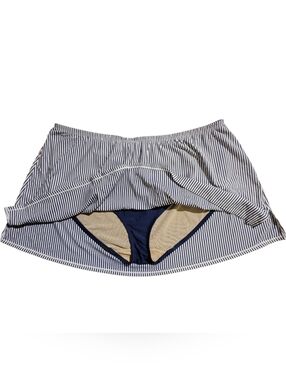 Swim by Cacique Skirt Bottoms Blue & White Size 26W Womens Swimsuit Pinstriped